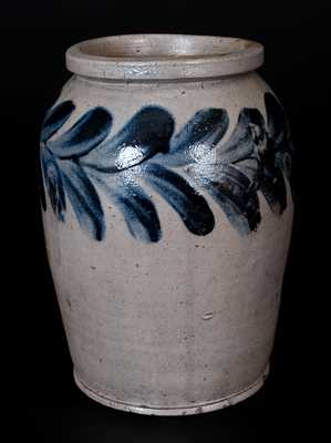 Small-Sized H. MYERS (Baltimore, MD) Stoneware Jar, Stamped "H. MYERS"