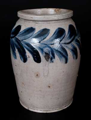 Small-Sized H. MYERS (Baltimore, MD) Stoneware Jar, Stamped "H. MYERS"