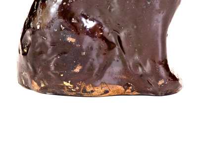 Jane Lew, WV Albany Slip Stoneware Spaniel, Inscribed "H M A"