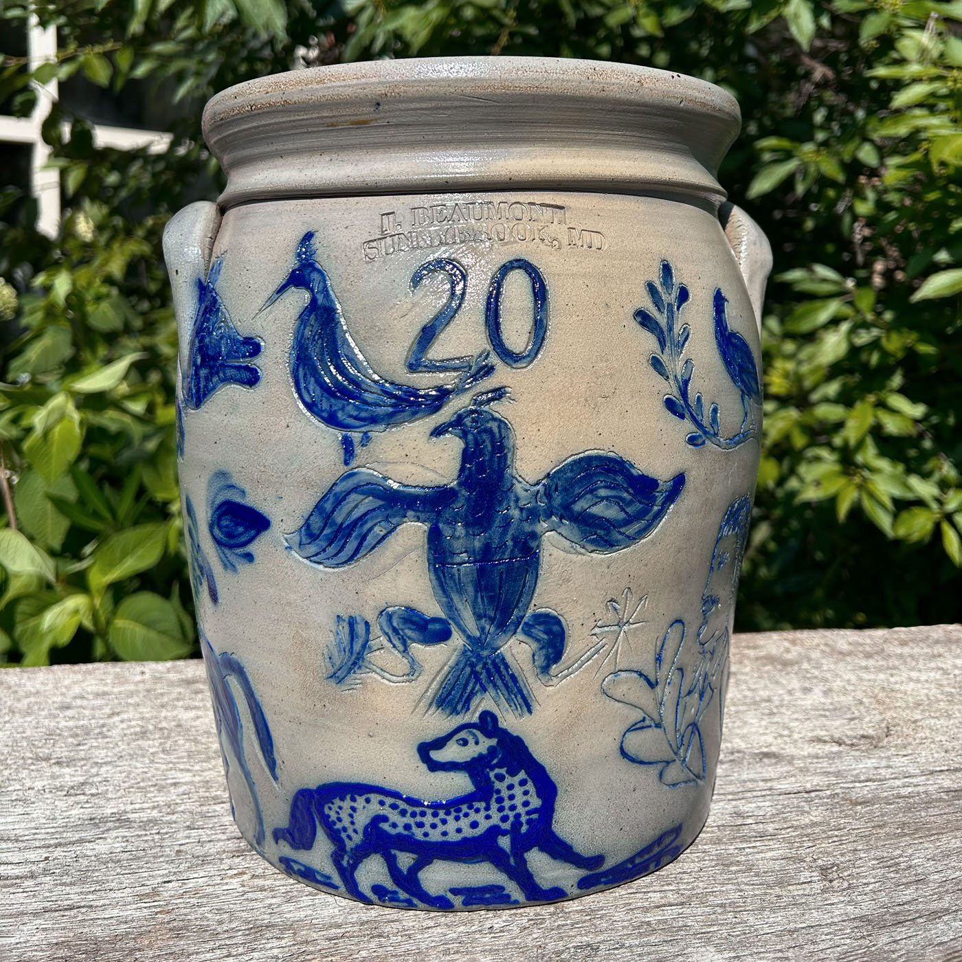 20th Anniversary Auction Commemorative Stoneware Jar by Jerry Beaumont and Mark Zipp