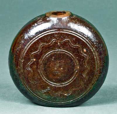 Early Redware Flask