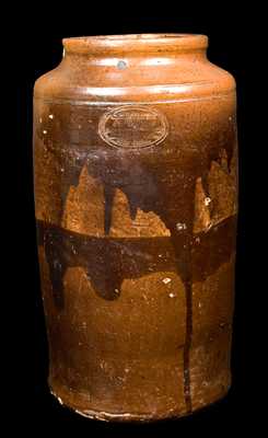 C. CROLIUS / STONEWARE / ... NEW-YORK "PEACHES" Jar