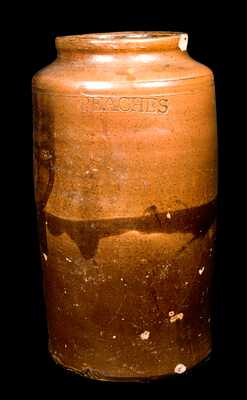 C. CROLIUS / STONEWARE / ... NEW-YORK "PEACHES" Jar