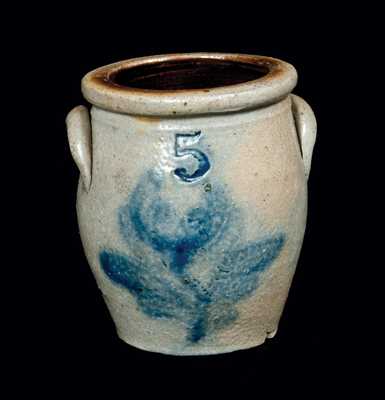 Rare Salesman's Sample Stoneware Crock, Central PA circa 1860