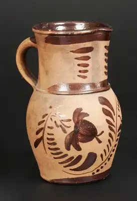 Tanware Pitcher, Western PA origin, fourth quarter 19th century.