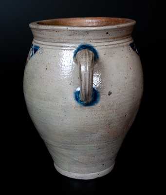 Rare New York City Stoneware Jar w/ Impressed Rosettes and Geometric Designs, circa 1790's