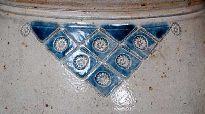 Rare New York City Stoneware Jar w/ Impressed Rosettes and Geometric Designs, circa 1790's