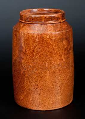 Attrib. Emmanuel Suter, Rockingham County, VA Redware Jar