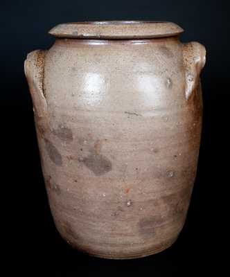 Unusual 2 Gal. Stoneware Jar Inscribed