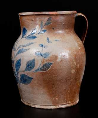 Outstanding Elaborately-Incised Ohio Stoneware Pitcher