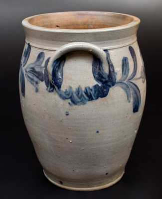 3 Gal. Stoneware Jar with Floral Decoration att. Henry Remmey, Philadelphia, circa 1840