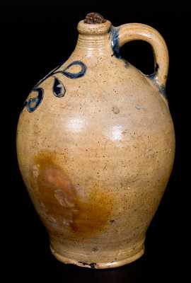 Three-Quart Stoneware Jug with Bold Incised Decoration, Manhattan, circa 1800