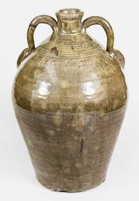 B.B. CRAIG / VALE, N.C. Stoneware Face Jug w/ Rare Inscribed Signature