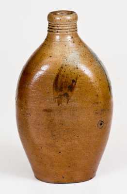 Early Cobalt-Decorated Stoneware Flask, probably New York State origin