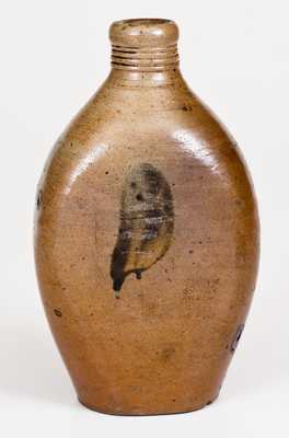 Early Cobalt-Decorated Stoneware Flask, probably New York State origin