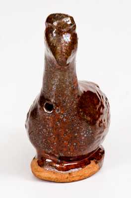 Glazed Redware Figure of a Goose, Pennsylvania origin, circa 1850-1880