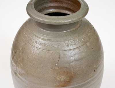 Fine Stoneware Jar w/ Coggled Design att. W. H. Hancock, Moore County, NC
