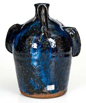 Fine B. B. CRAIG / VALE, NC Blue Stoneware Face Jug