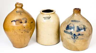 Lot of Three: New York State Stoneware Vessels