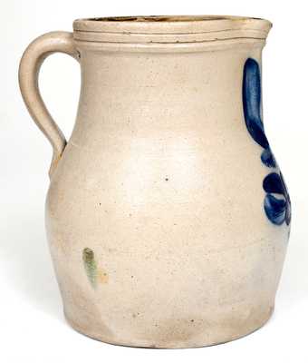 Rare 1 Gal. PENN YAN Stoneware Pitcher with Floral Decoration