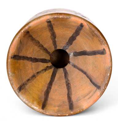 Exceptional Cobalt-Decorated Stoneware Spittoon, Palatine, WV origin, circa 1885