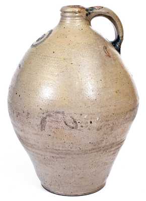 Unusual Manhattan Ovoid Stoneware Jug with Impressed Design
