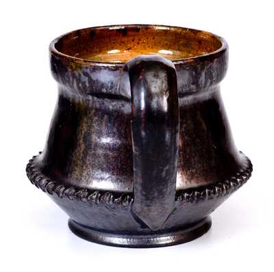 Large George Ohr Pottery Cup, Incised "Geo. E. Ohr," Biloxi, MS origin, late 19th or early 20th century.