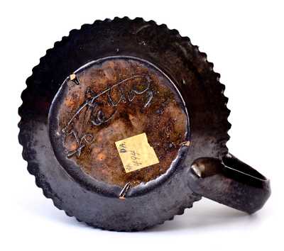 Large George Ohr Pottery Cup, Incised "Geo. E. Ohr," Biloxi, MS origin, late 19th or early 20th century.