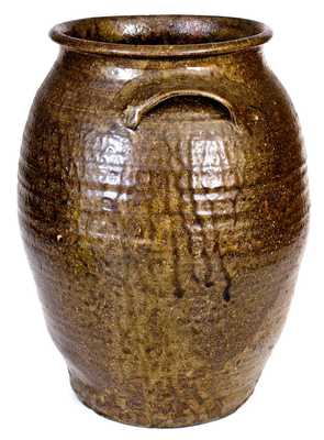 Four-Gallon Alkaline-Glazed Stoneware Jar, Southeastern U.S. origin