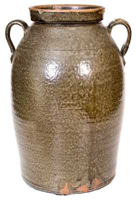 JHL (John Henry Long, Crawford County, GA) Double-Handled Stoneware Jar or Churn