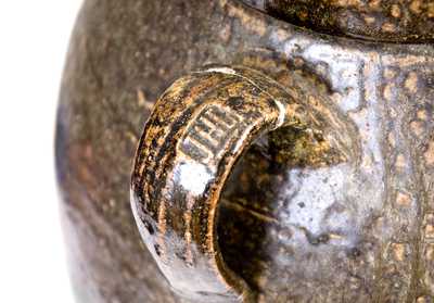 JHL (John Henry Long, Crawford County, GA) Double-Handled Stoneware Jar or Churn