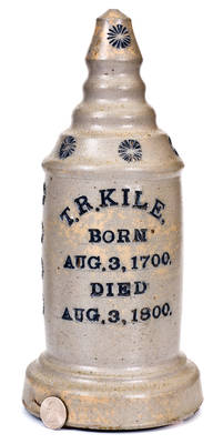 Extremely Rare Decker Pottery (Tennessee) Salesman's Sample Grave Marker