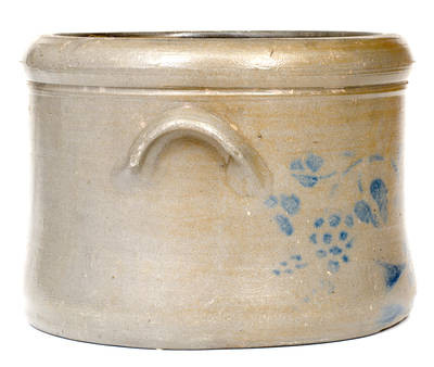 Stoneware Cake Crock with Stenciled Grapes att. Palatine, WV