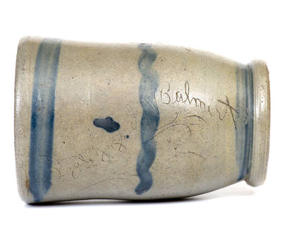 Very Unusual Western PA Stoneware Canning Jar with Incised "3 2 gal. jugs" Order Notation