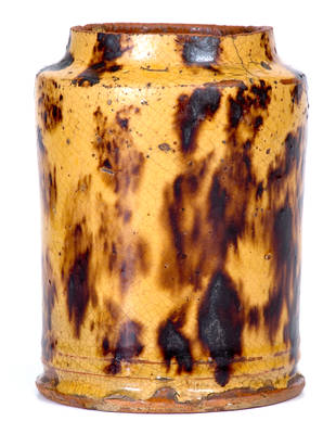 Fine Manganese-Glazed Redware Jar or Tea Canister, probably Mid-Atlantic origin