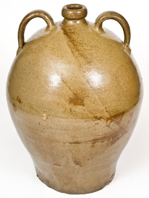 Rare Five-Gallon "M" Double-Handled Stoneware Jug, Robert Mathis, Pottersville, Edgefield District, SC, circa 1835