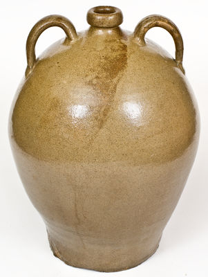 Rare Five-Gallon "M" Double-Handled Stoneware Jug, Robert Mathis, Pottersville, Edgefield District, SC, circa 1835