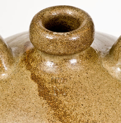 Rare Five-Gallon "M" Double-Handled Stoneware Jug, Robert Mathis, Pottersville, Edgefield District, SC, circa 1835