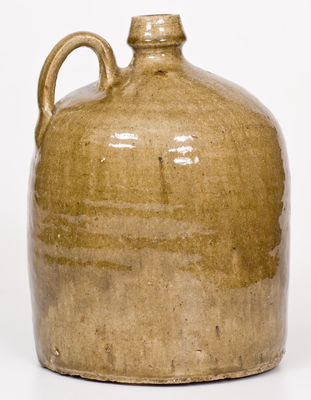 Alkaline-Glazed Stoneware Jug, attrib. B.F. Landrum Pottery, Edgefield District, SC, circa 1860
