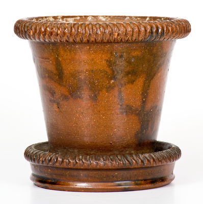 Scarce V. RUDOLPH, Shippensburg, PA, Redware Flowerpot