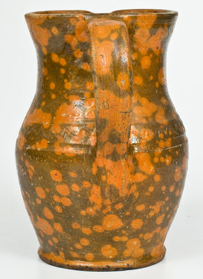 Rare attrib. Nathan Dicks, Randolph County, NC Redware Pitcher