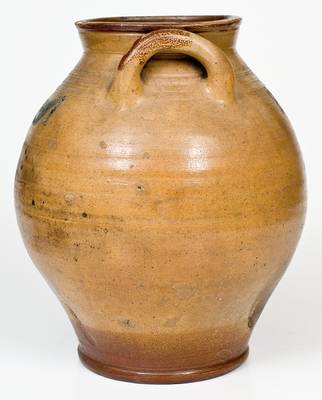 Fine Early Boston Stoneware Jar w/ Impressed Drapery Motif, attrib. Frederick Carpenter