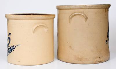 Lot of Two: E. & L. P. NORTON / BENNINGTON, VT Stoneware Crocks