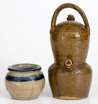 Two Pieces of North Carolina Stoneware, 20th century