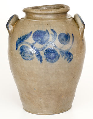 Attrib. J. P. Schermerhorn, Richmond, Virginia Stoneware Jar w/ Bold Cobalt Decoration