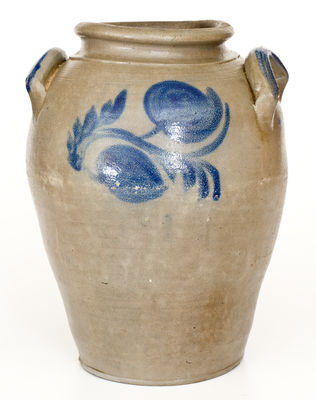 Attrib. J. P. Schermerhorn, Richmond, Virginia Stoneware Jar w/ Bold Cobalt Decoration
