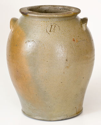 Rare J. MILLER / WHEELING, VA Stoneware Jar, c1830 (now West Virginia)