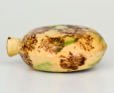 Glazed Earthenware Flask, possibly Salem, North Carolina