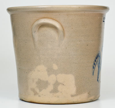 Rare 3 Gal. A. K. BALLARD / BURLINGTON, VT Stoneware Flowerpot w/ Floral Decoration