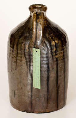 Alkaline-Glazed Stoneware Jug, Stamped "RN," Newberry Family, Crawford County, Georgia